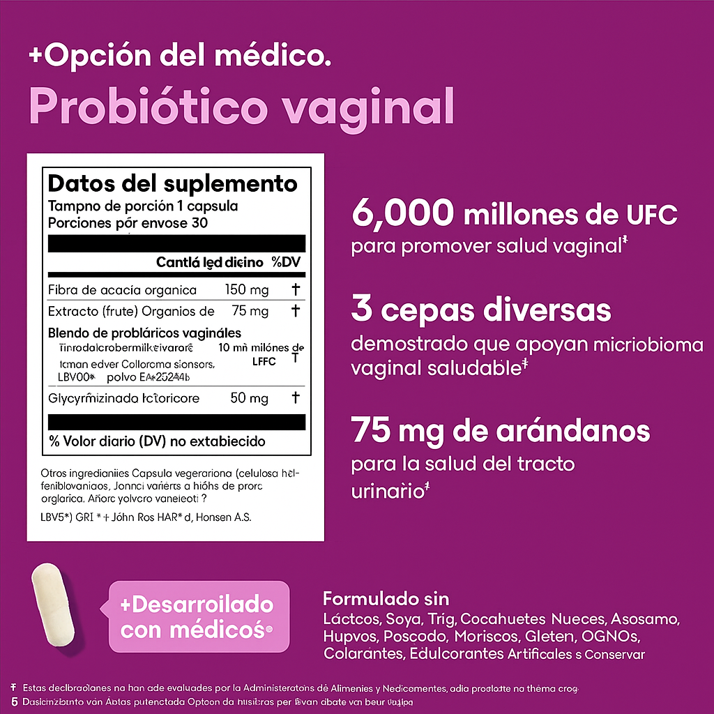 Probiótico Vaginal en Capsulas